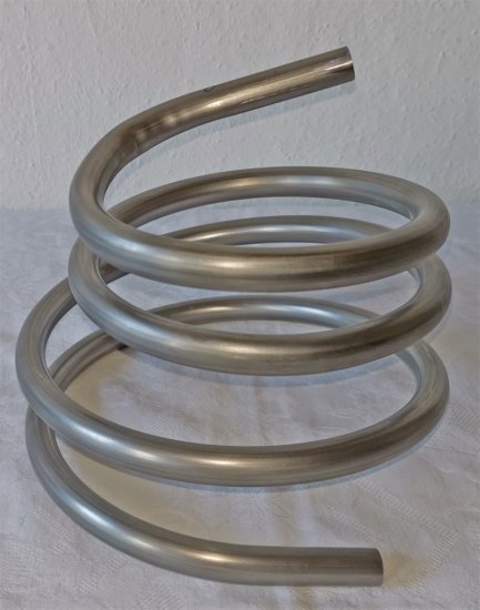 2 m Edelstahl-Rohrspirale, Rohrdurchmesser 15 mm - Click Image to Close
