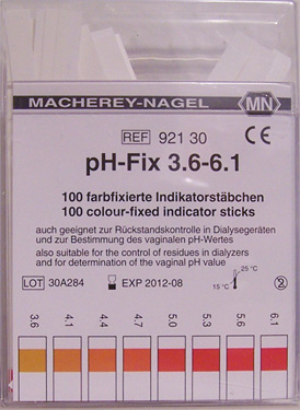 100 MN ph-Fix Indicationstrips for corn-mashes, ph 3.6 - 6.1 - Click Image to Close